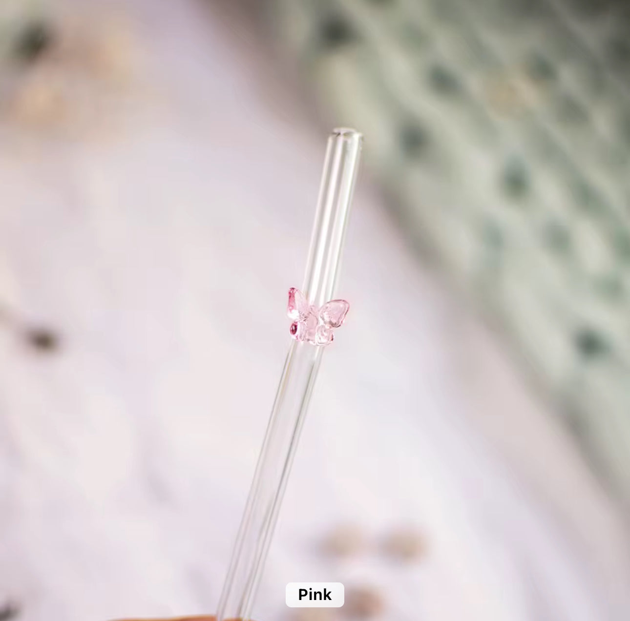 Butterfly Glass Straws - Available in 5 colours