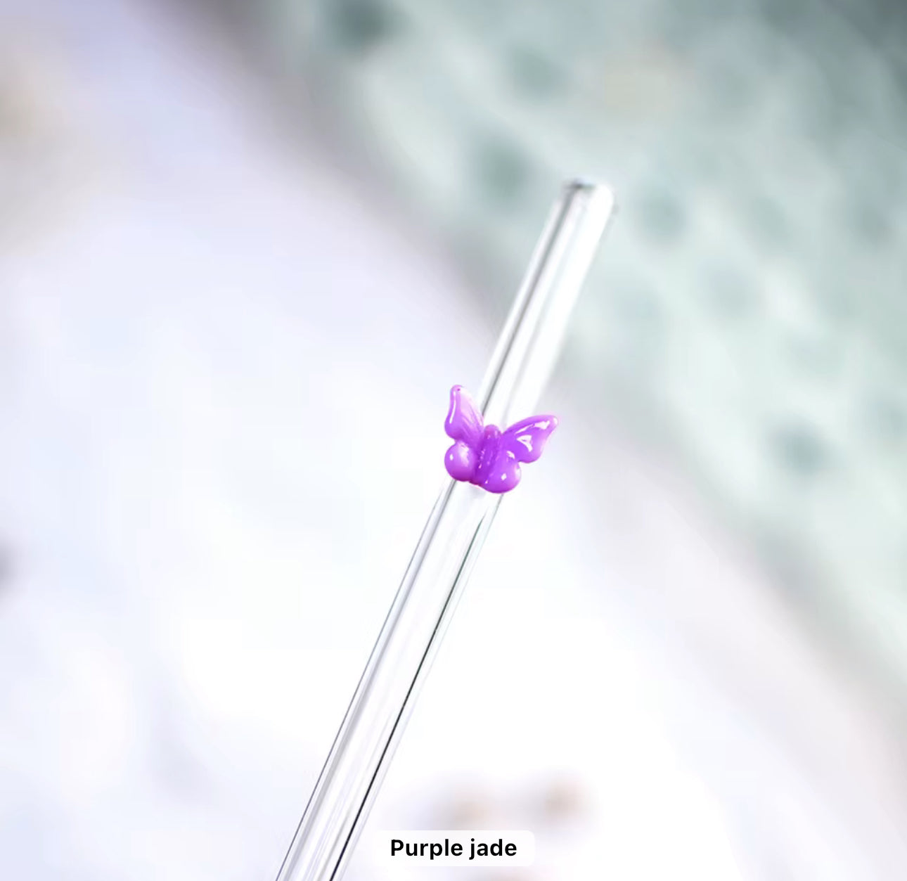 Butterfly Glass Straws - Available in 5 colours