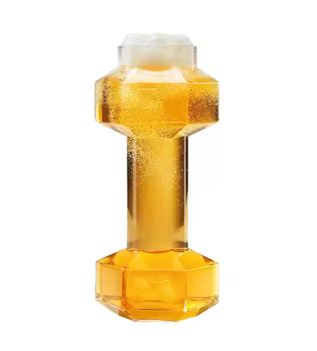24oz Glass Dumbbell Shaped Glass Beer Tumbler