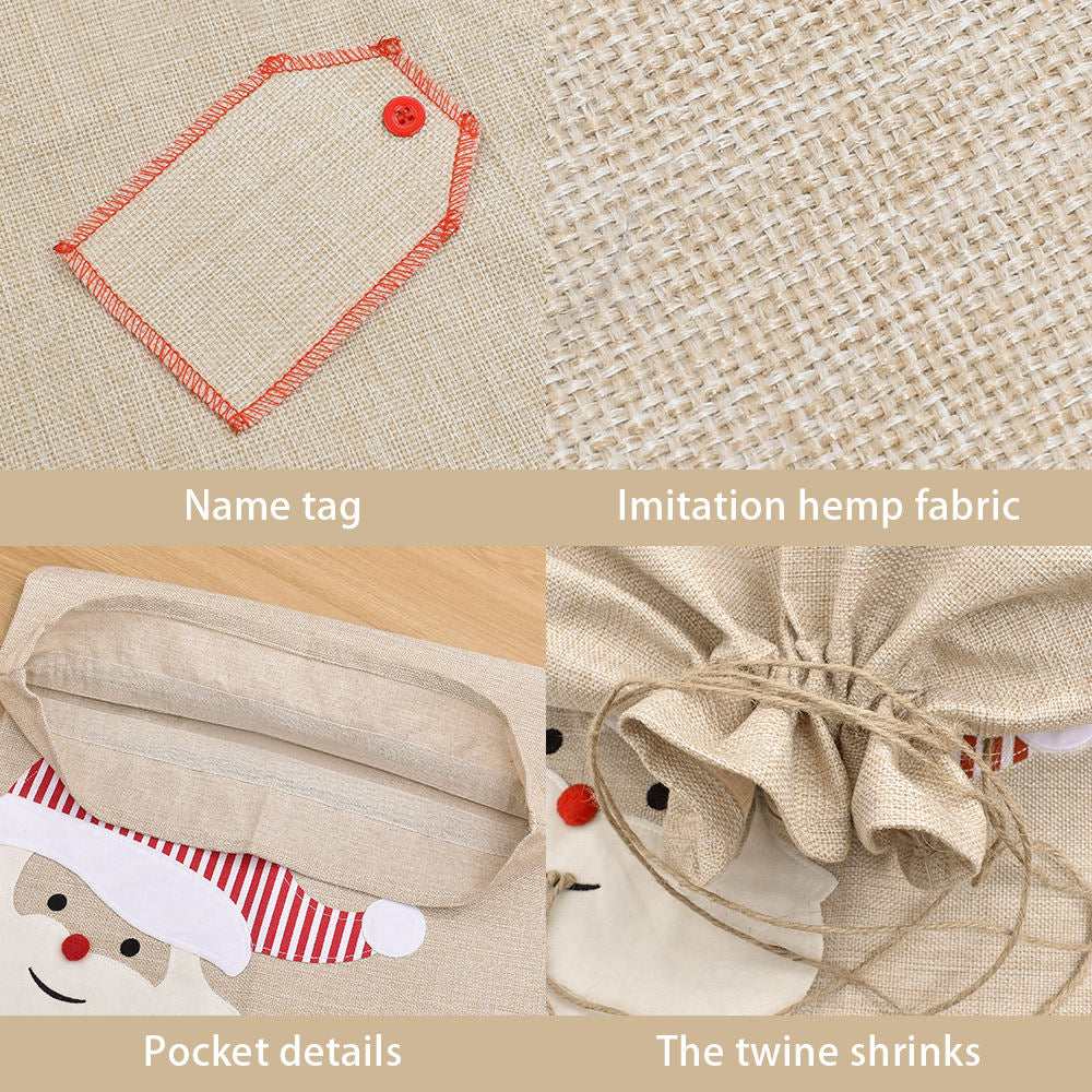Santa Sack - Canvas Hessian Multiple designs