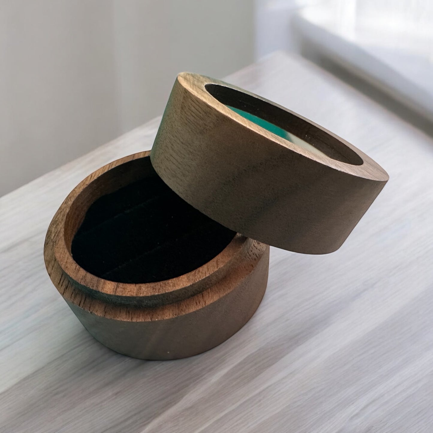 Walnut Wooden Ring Box