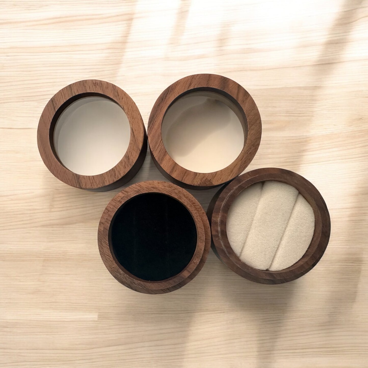 Walnut Wooden Ring Box