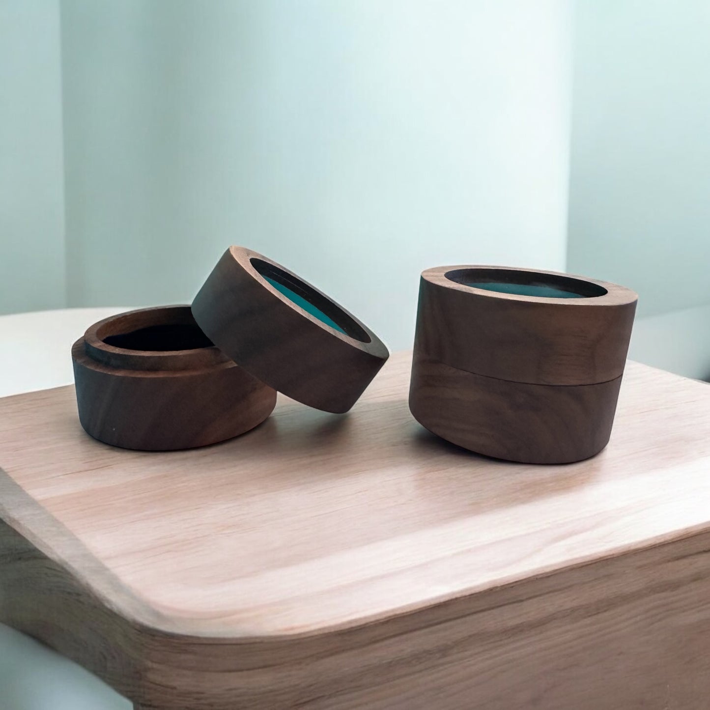Walnut Wooden Ring Box