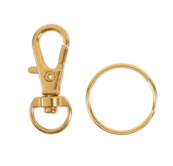 Metal Swivel Lobster Claw Clasp Metal Key Ring 10 pack - Multiple Colours Available