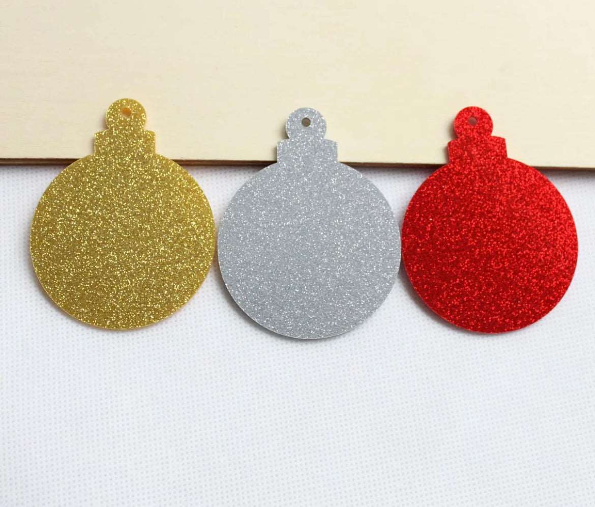 Blank Acrylic flat Christmas Baubles - 60mm