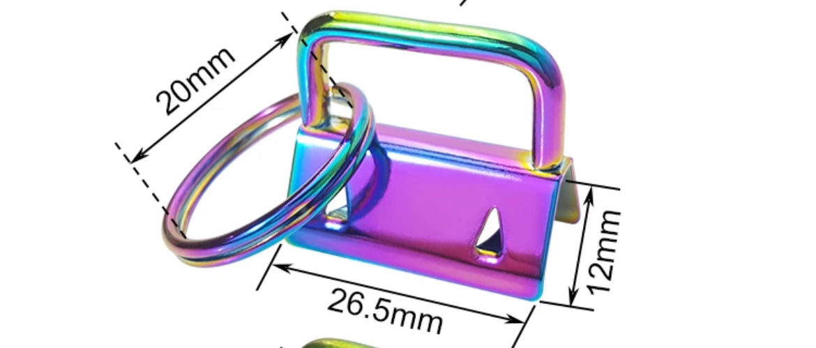 Key Fob Hardware with matching ring - 10 Pack