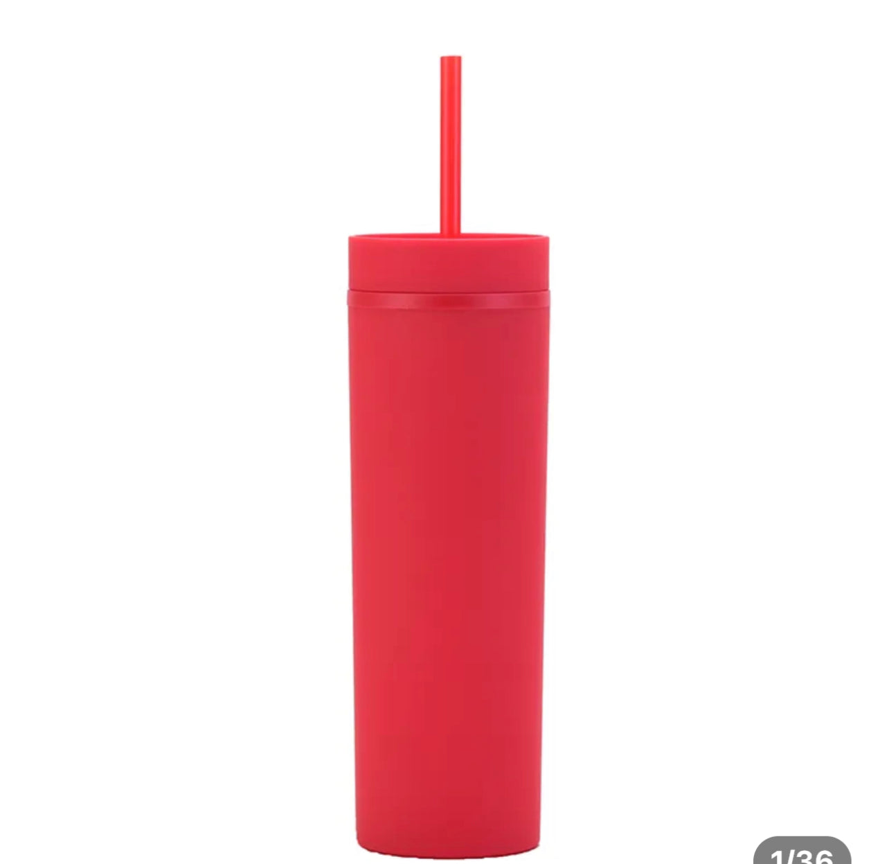 Acrylic Tumblers 16oz Solid Colour with Straw - Additional Colours