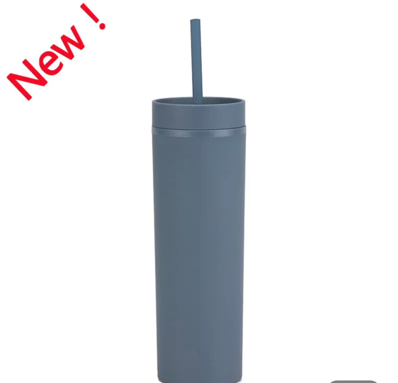 Acrylic Tumblers 16oz Solid Colour with Straw - Additional Colours