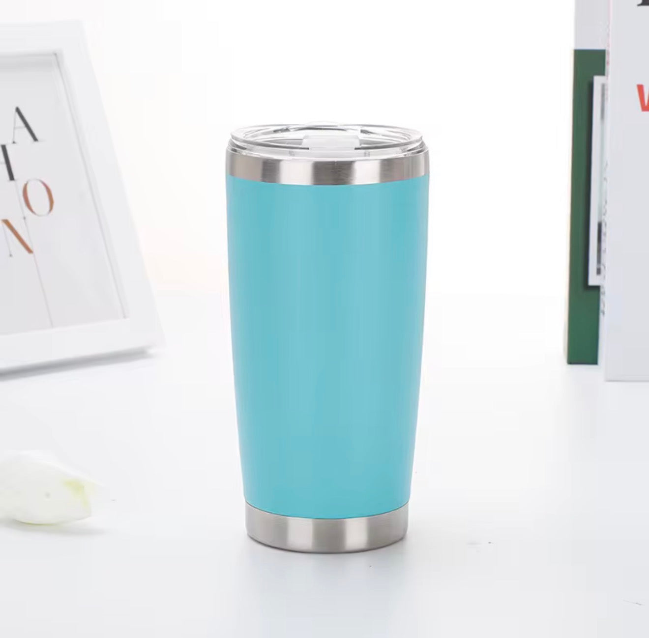 20 Oz Travel Tumbler With Sipper/ Straw lid Insulated, Stainless Steel with straw