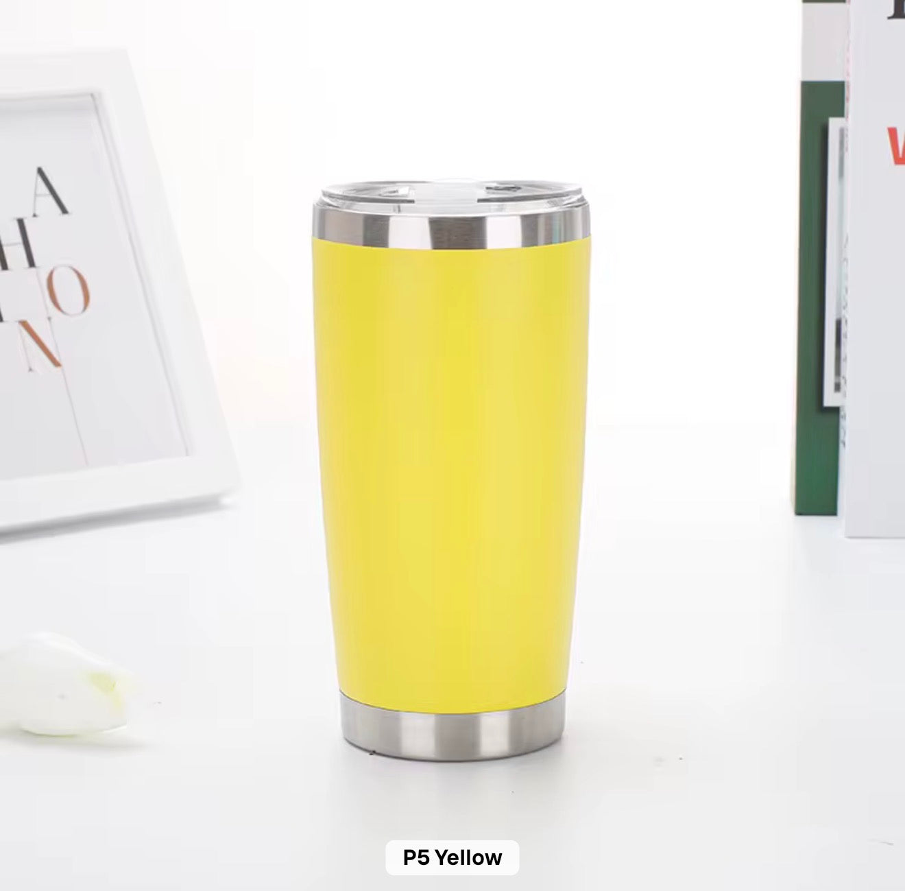 20 Oz Travel Tumbler With Sipper/ Straw lid Insulated, Stainless Steel with straw