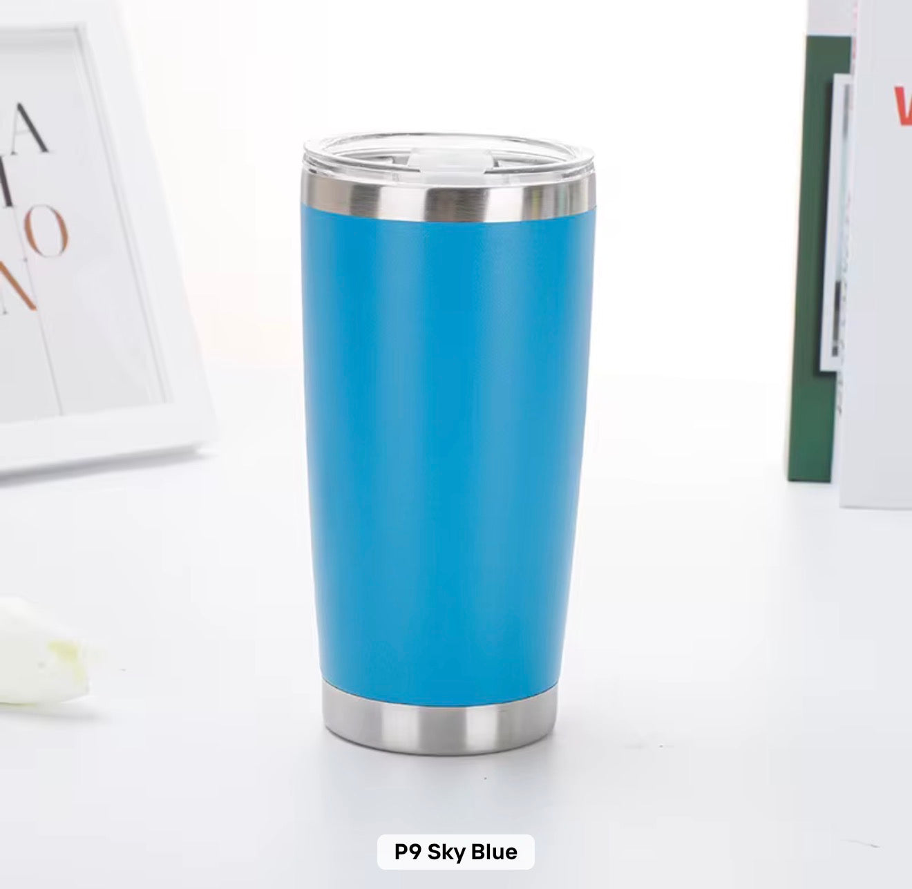 20 Oz Travel Tumbler With Sipper/ Straw lid Insulated, Stainless Steel with straw
