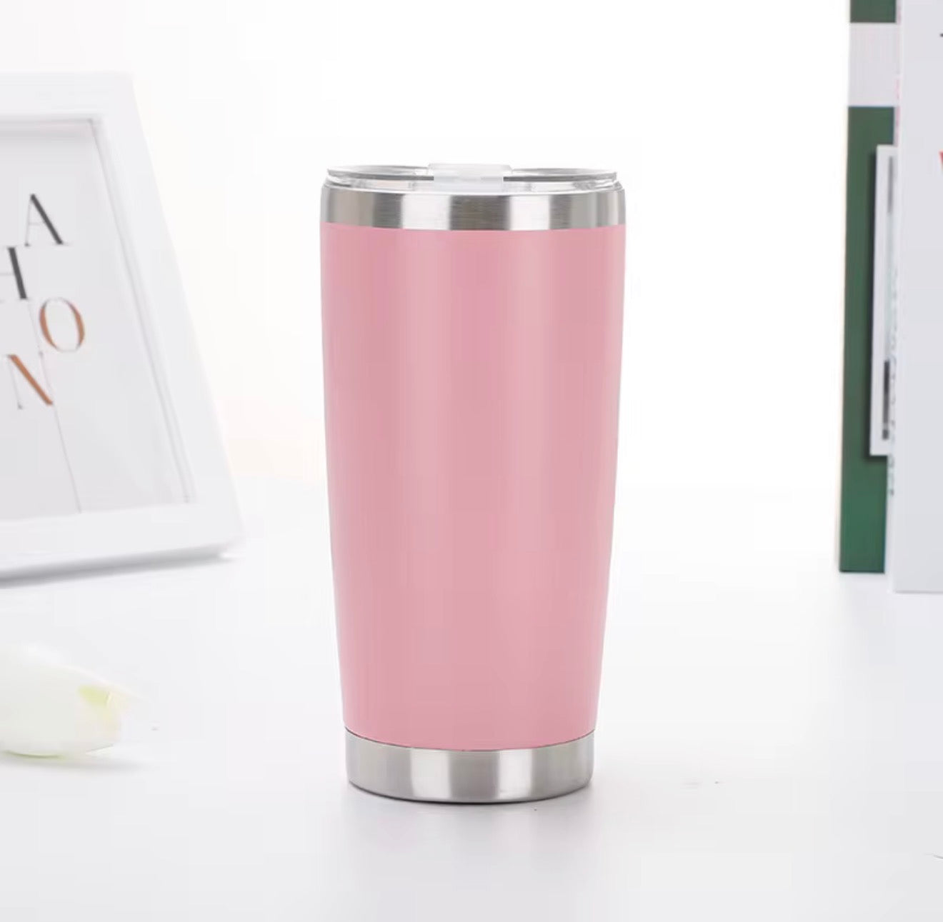 20 Oz Travel Tumbler With Sipper/ Straw lid Insulated, Stainless Steel with straw