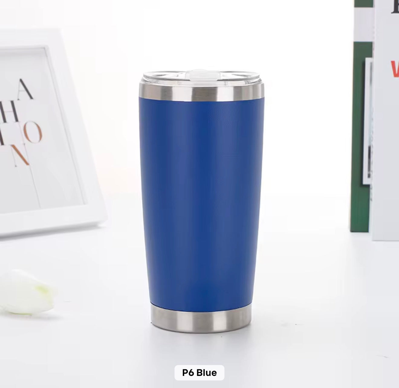 20 Oz Travel Tumbler With Sipper/ Straw lid Insulated, Stainless Steel with straw