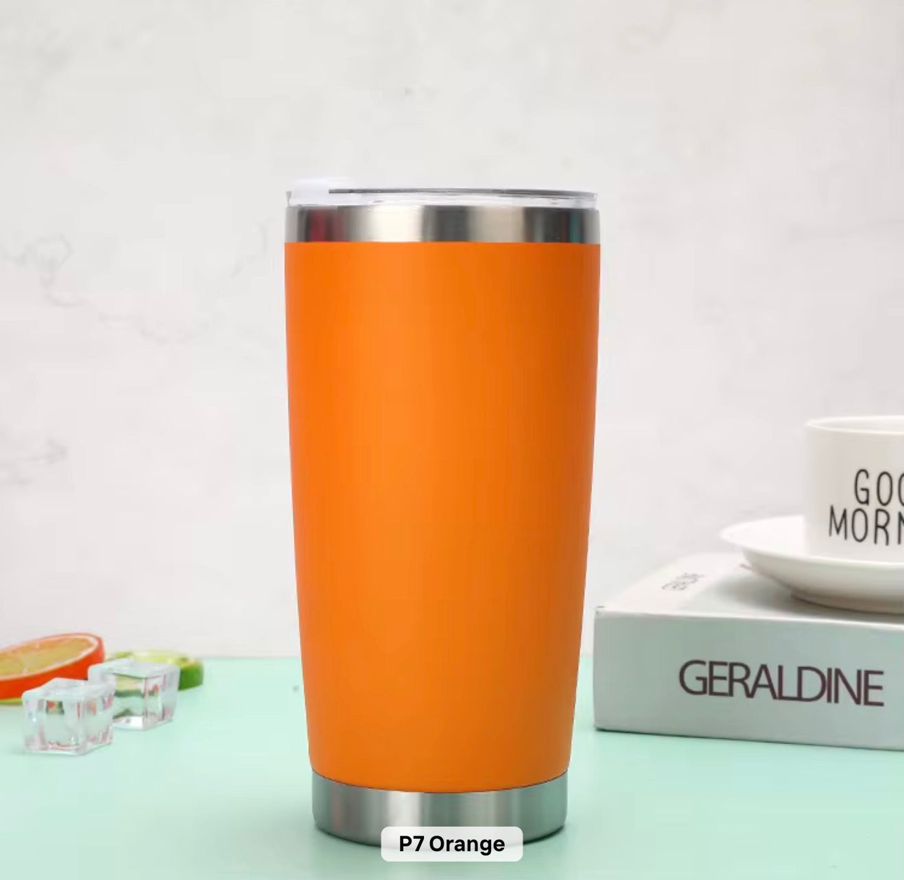 20 Oz Travel Tumbler With Sipper/ Straw lid Insulated, Stainless Steel with straw