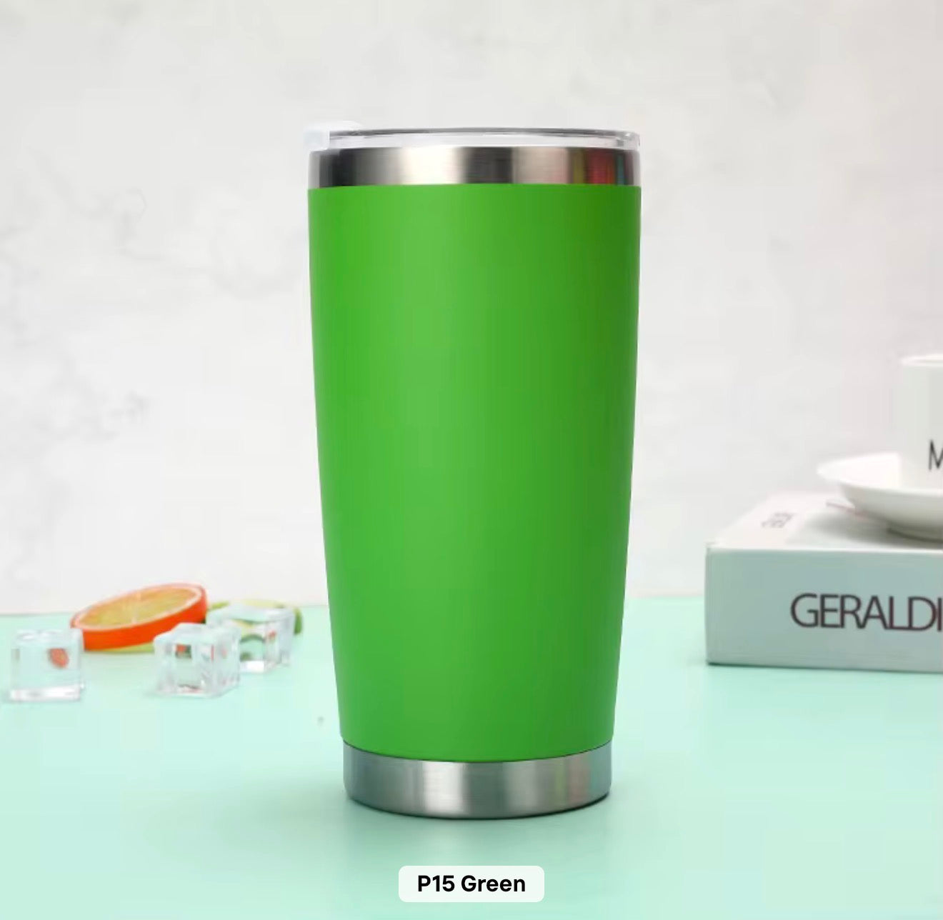 20 Oz Travel Tumbler With Sipper/ Straw lid Insulated, Stainless Steel with straw