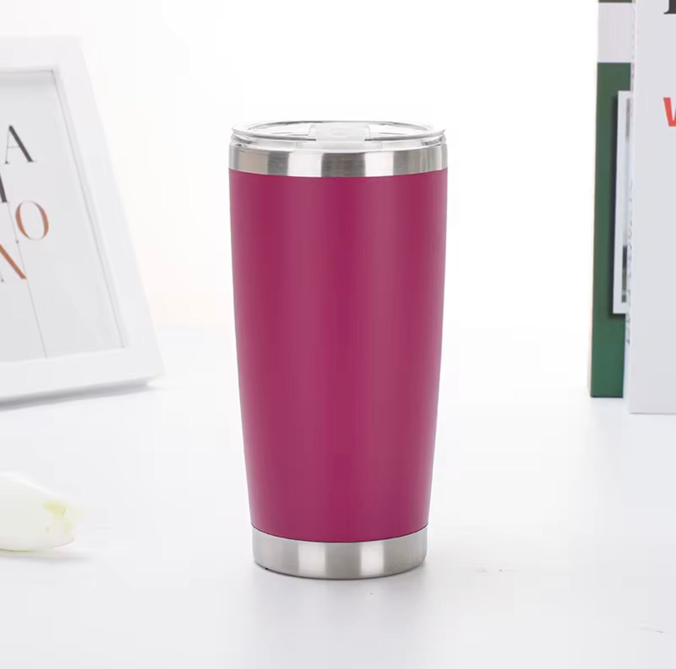 20 Oz Travel Tumbler With Sipper/ Straw lid Insulated, Stainless Steel with straw