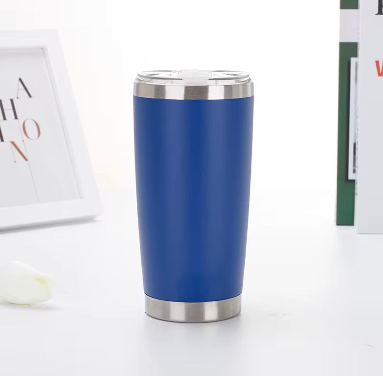 20 Oz Travel Tumbler With Sipper/ Straw lid Insulated, Stainless Steel with straw