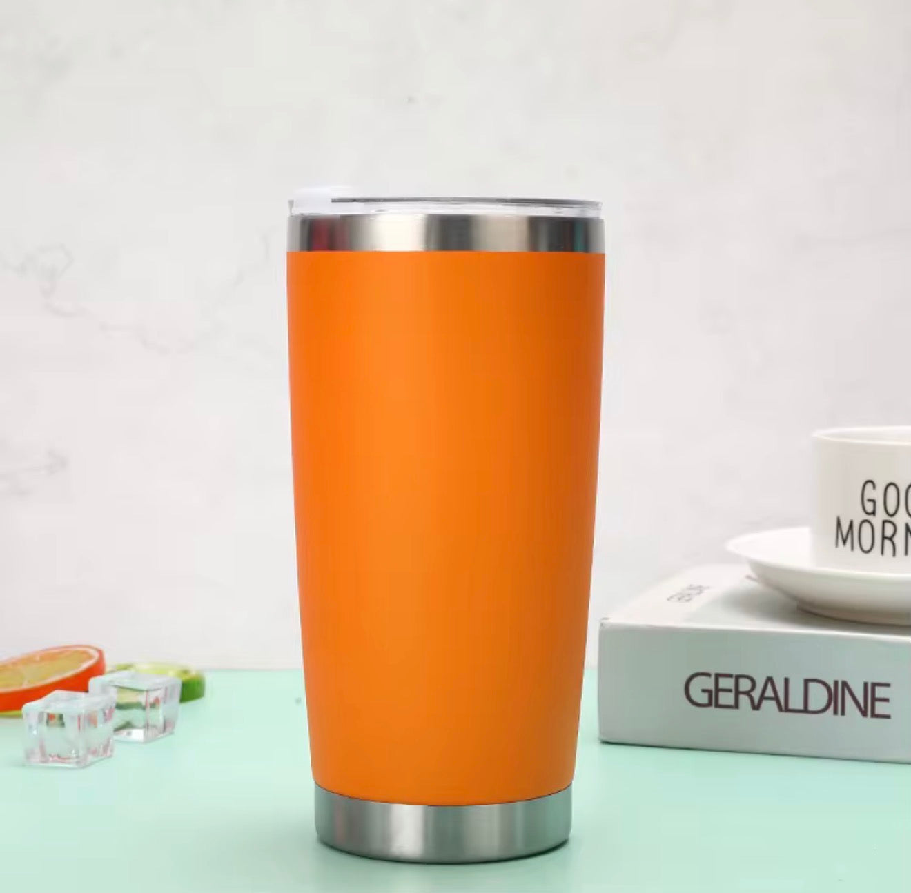 20 Oz Travel Tumbler With Sipper/ Straw lid Insulated, Stainless Steel with straw