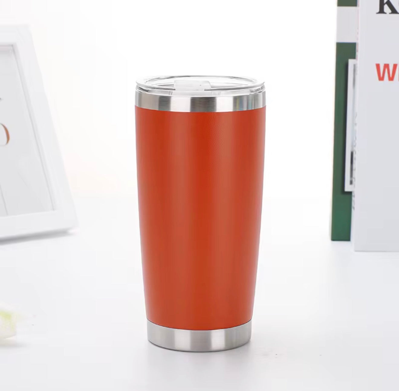 20 Oz Travel Tumbler With Sipper/ Straw lid Insulated, Stainless Steel with straw