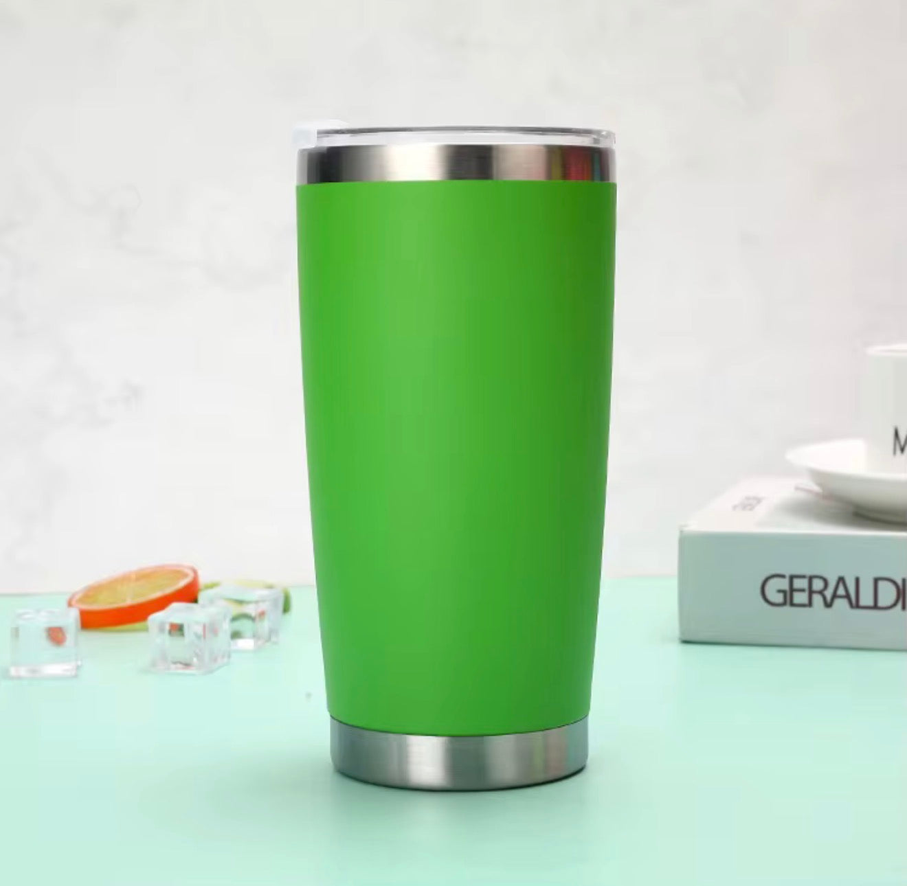 20 Oz Travel Tumbler With Sipper/ Straw lid Insulated, Stainless Steel with straw