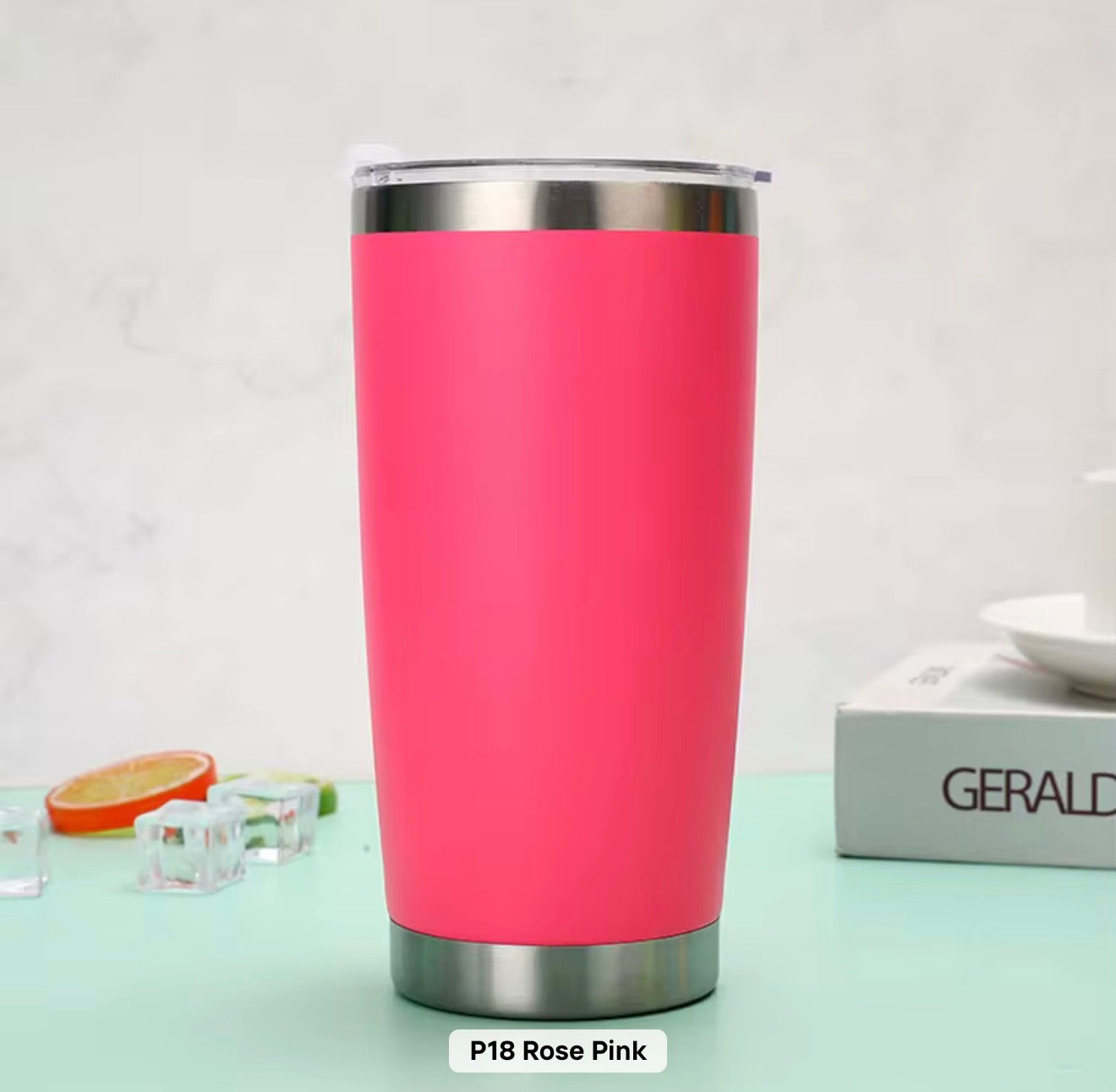 20 Oz Travel Tumbler With Sipper/ Straw lid Insulated, Stainless Steel with straw