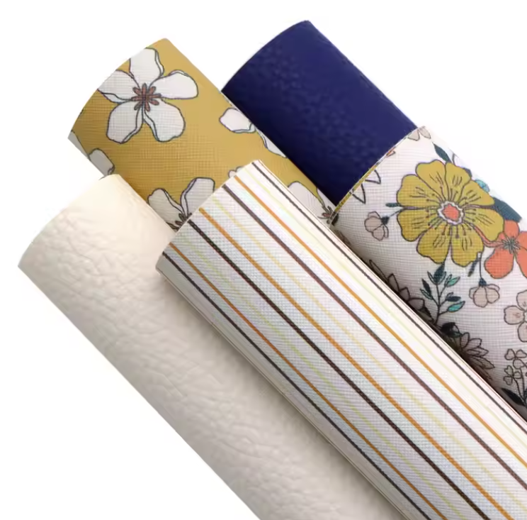 5pcs/Set Flower Print Faux Leather Sheet Set