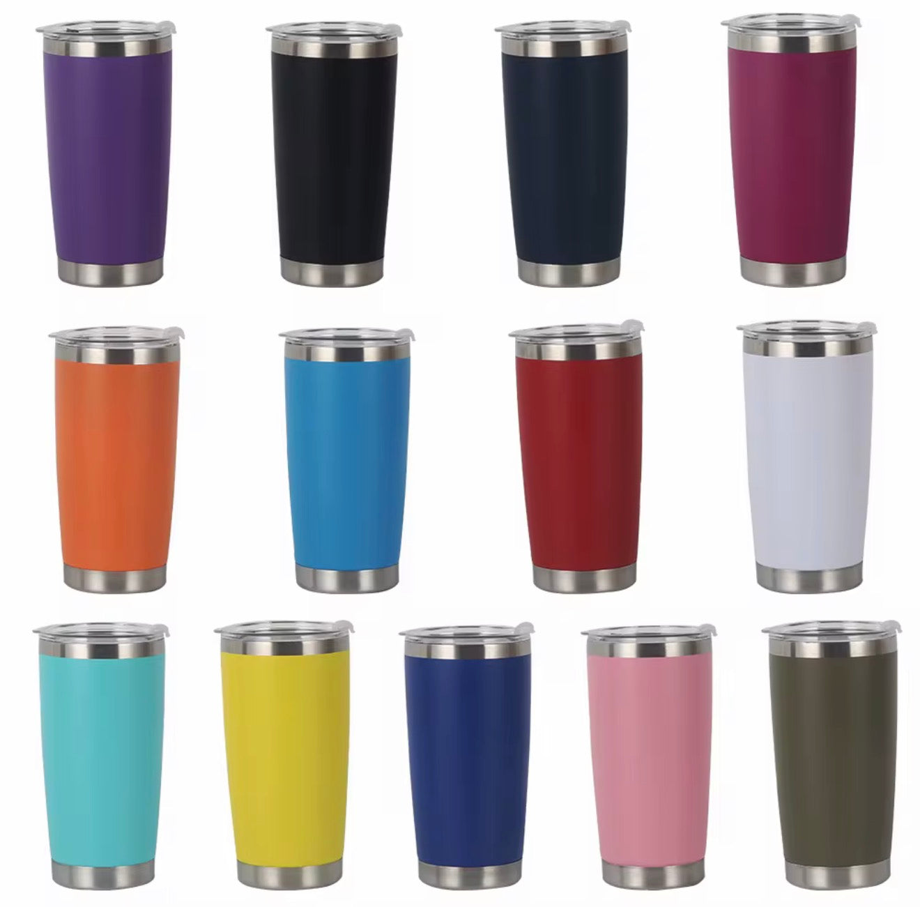20 Oz Travel Tumbler With Sipper/ Straw lid Insulated, Stainless Steel with straw