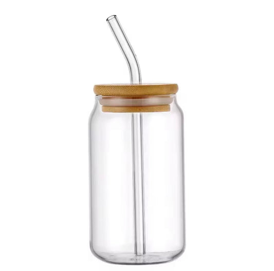 Acrylic 16oz Libbey / Beer Can Tumblers - Bamboo Lid