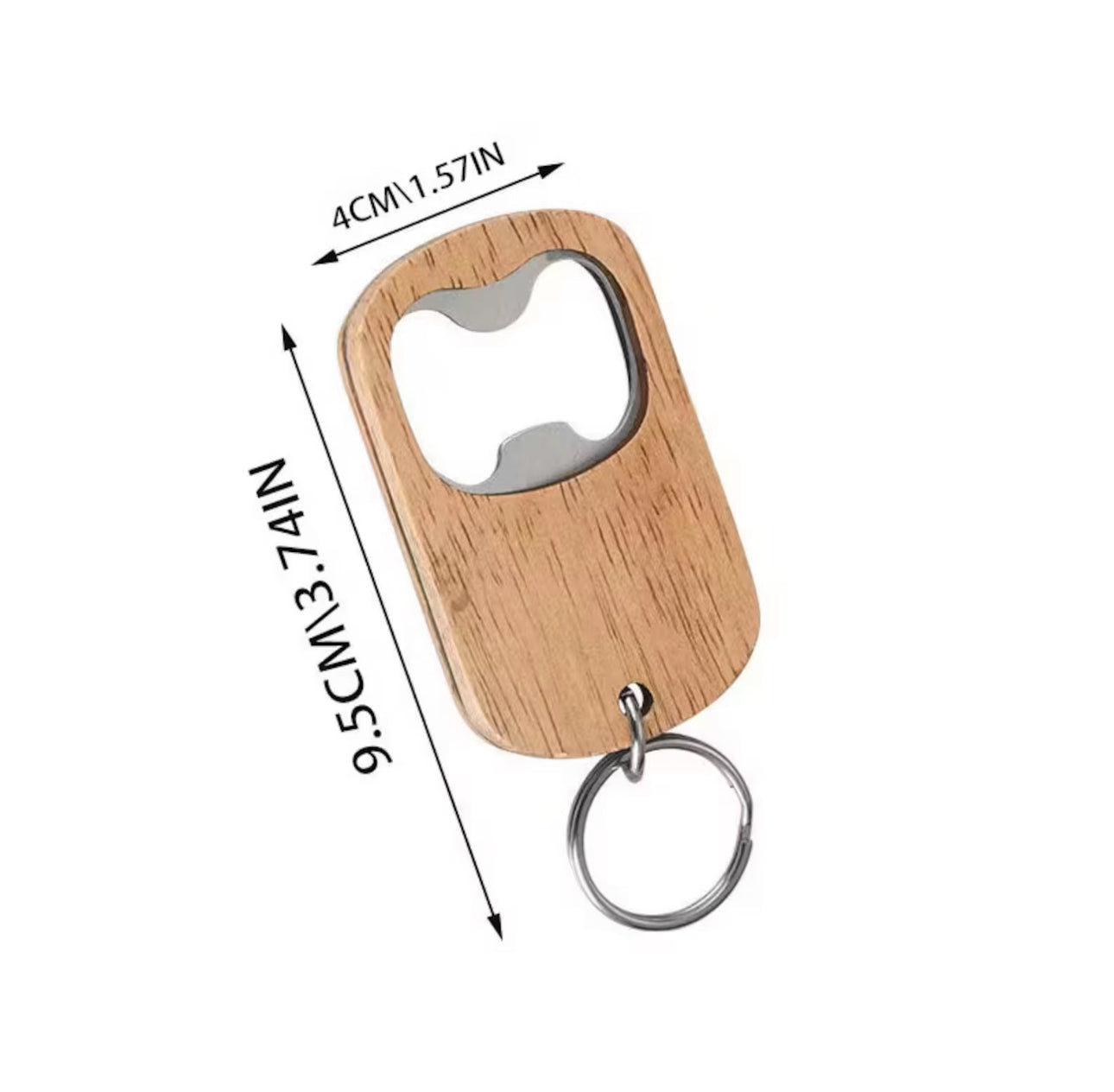 Wooden Bottle Opener Keychain
