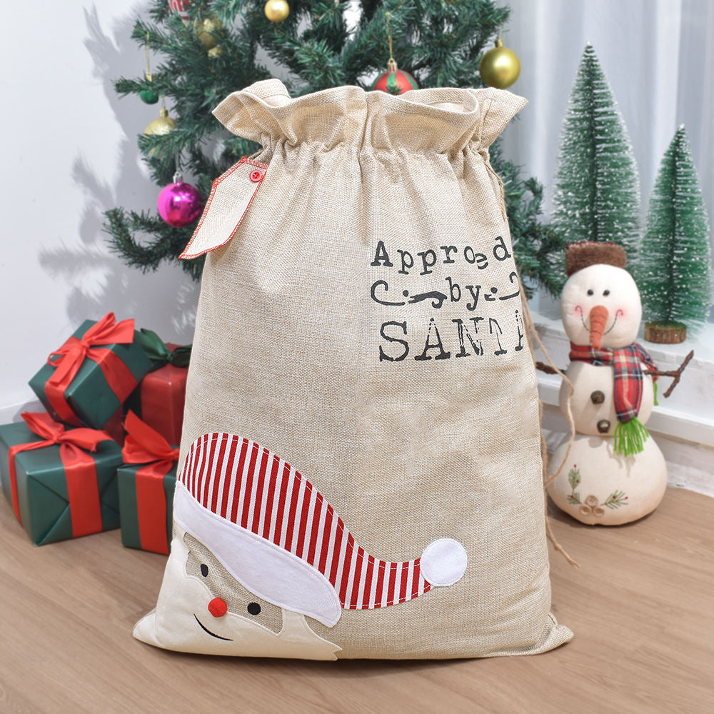 Santa Sack - Canvas Hessian Multiple designs