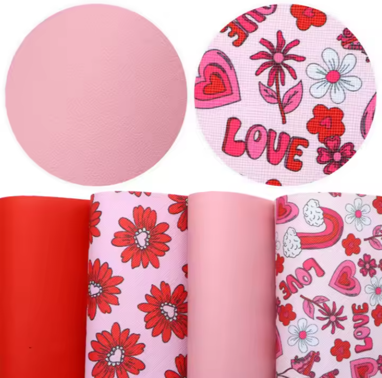4pcs/set Love Faux Leather Set